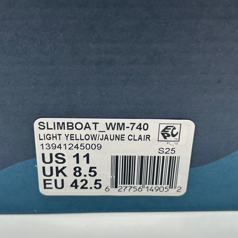 Sperry Slimboat Leather Boat Shoes Light Yellow Women’s US Size 11 New With Box - Picture 10 of 11